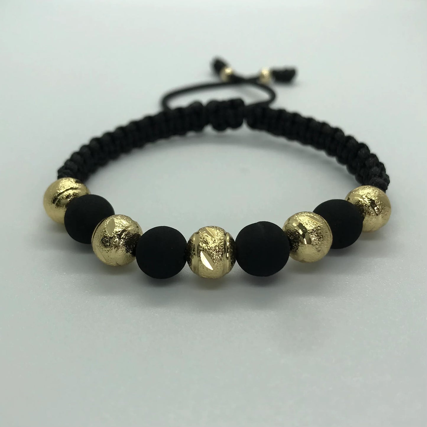 Manilla Tejida Italy-Aurum Balín (8mm) en Oro Laminado 18k