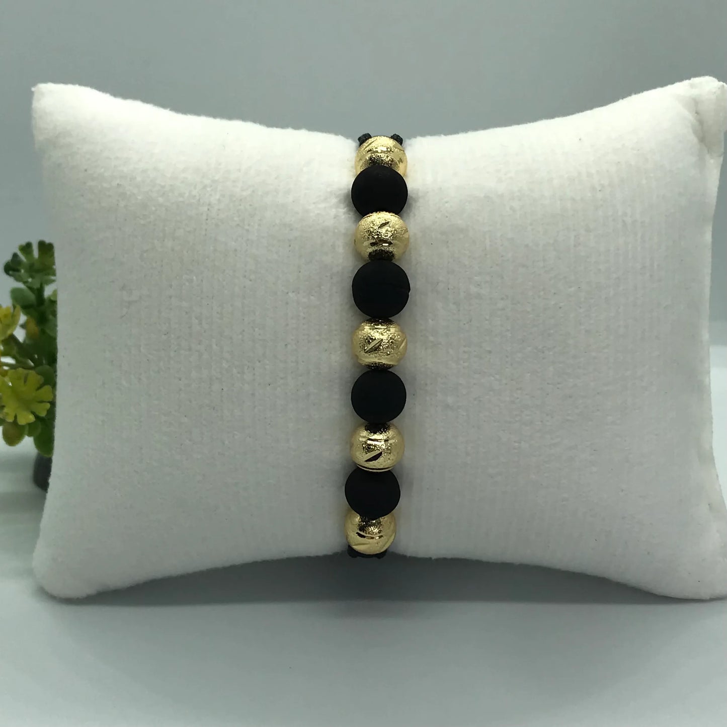 Manilla Tejida Italy-Aurum Balín (8mm) en Oro Laminado 18k