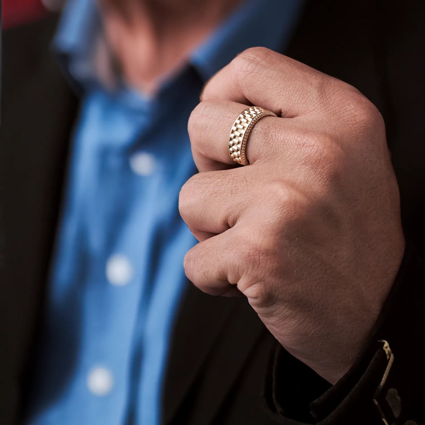 anillo esparta oro laminado 18k