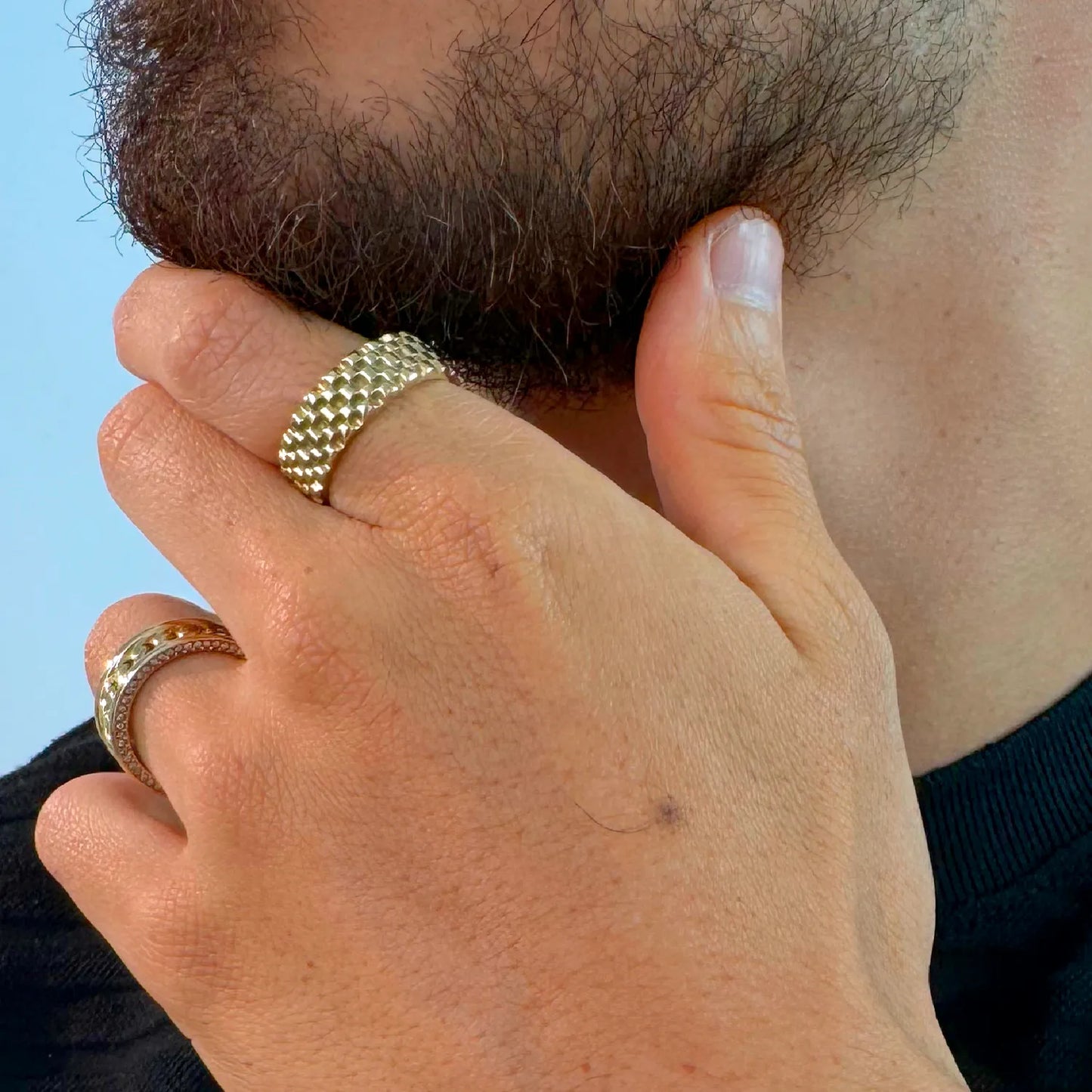 anillo titan oro laminado 18k