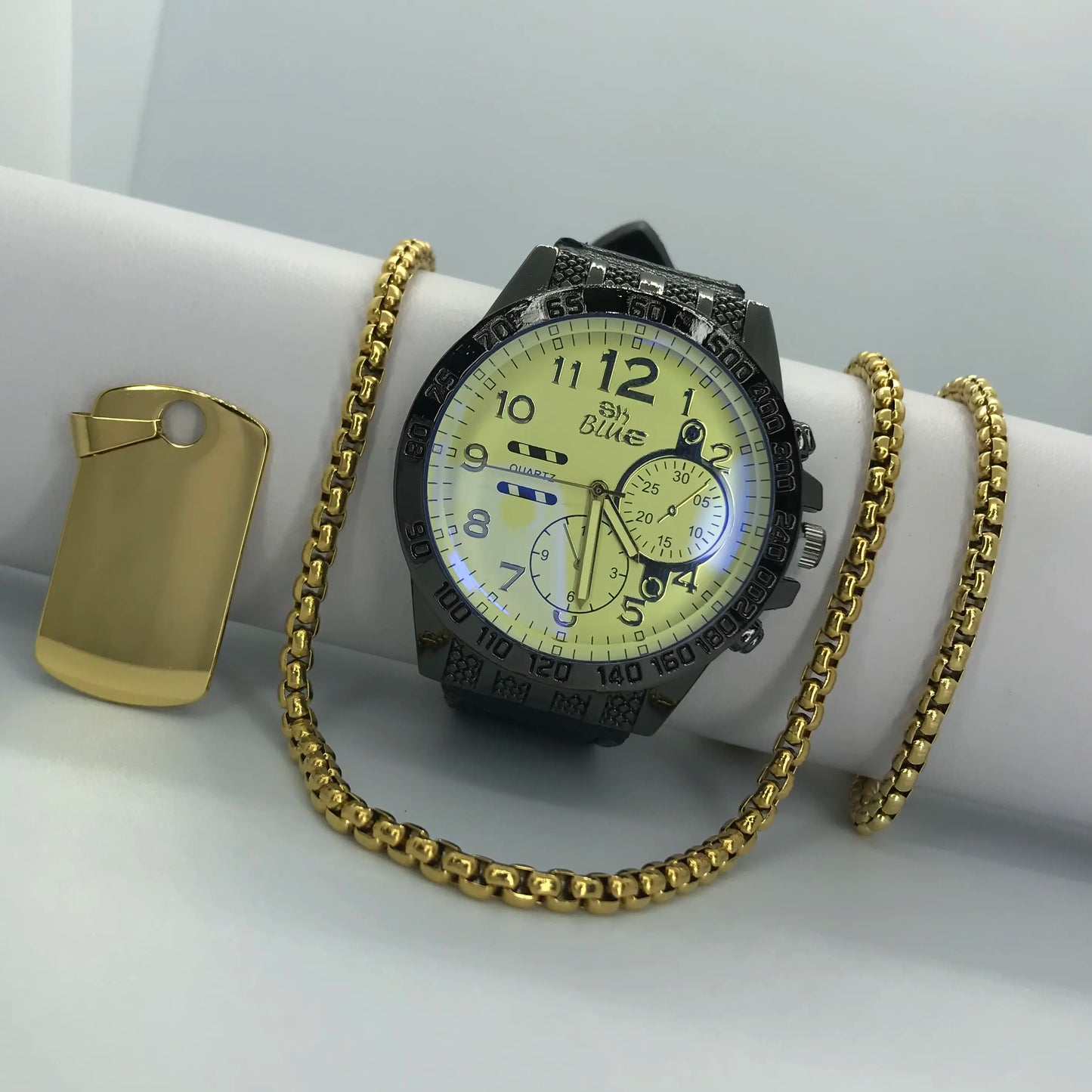 Combo veneciano con reloj en oro laminado
