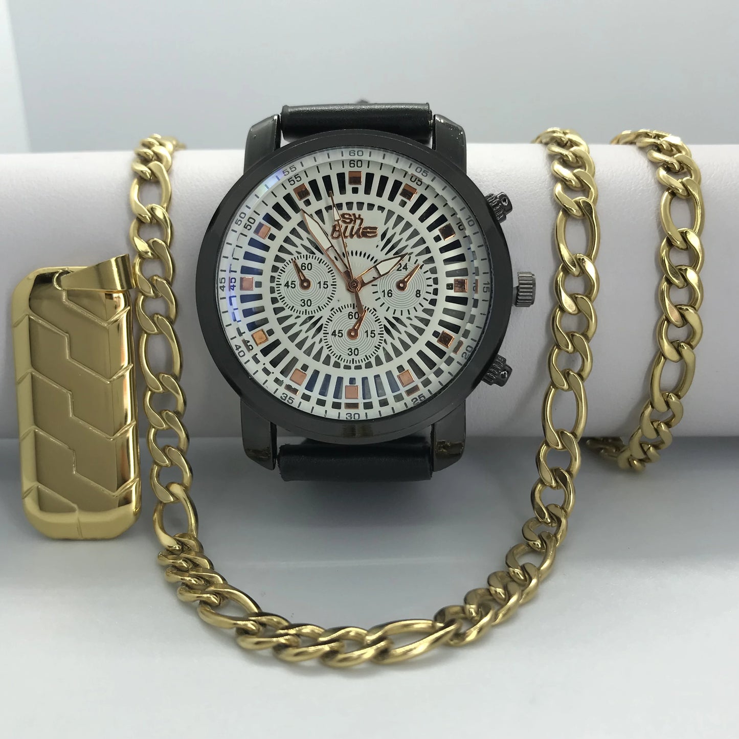 Combo carter con reloj en oro laminado