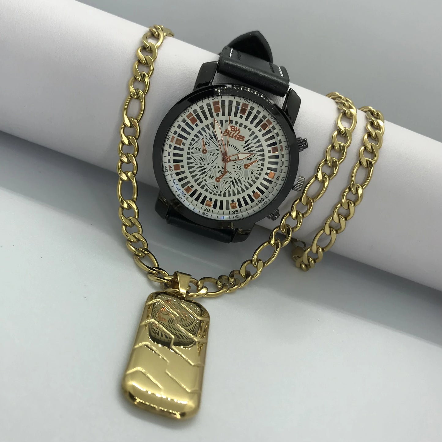 Combo carter con reloj en oro laminado