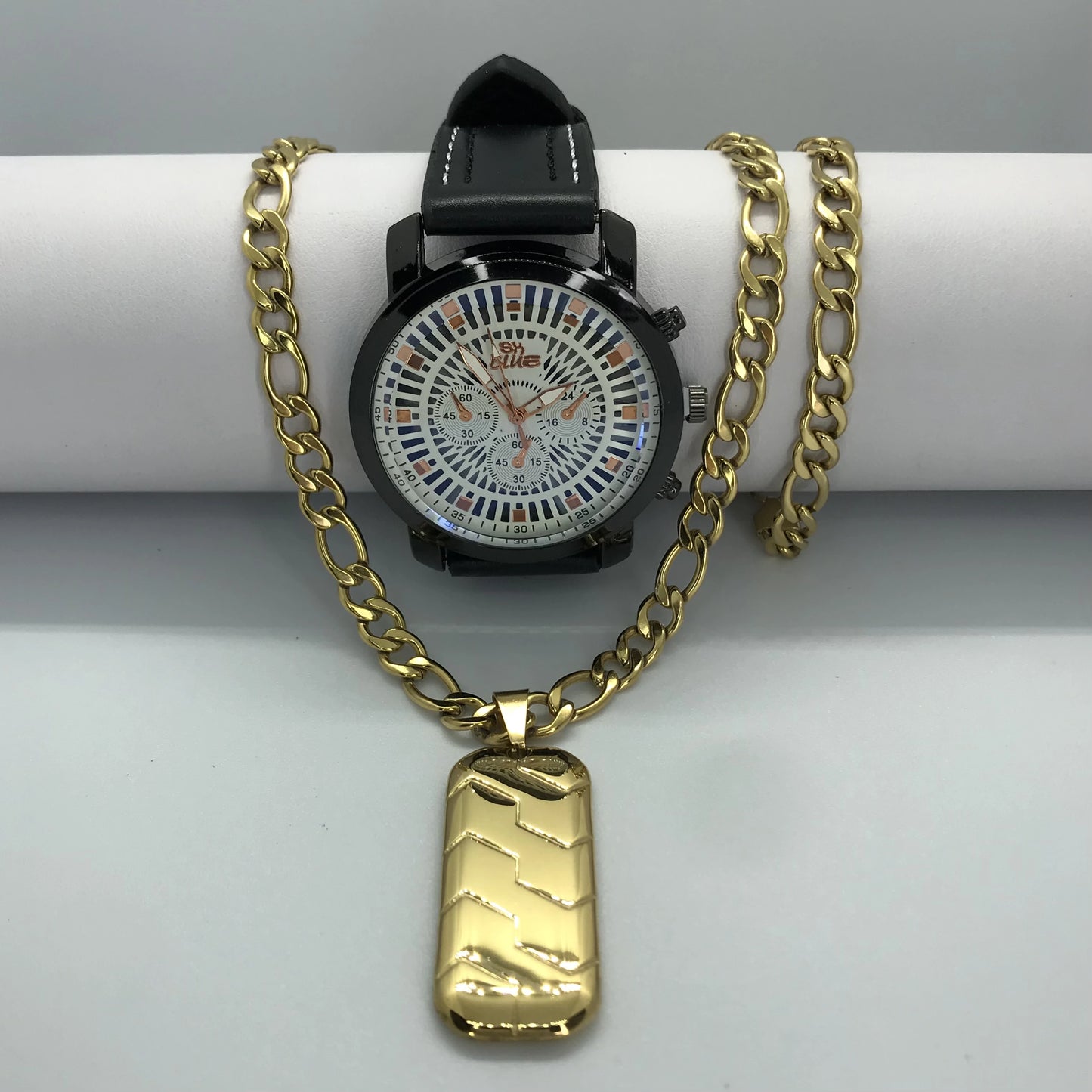 Combo carter con reloj en oro laminado