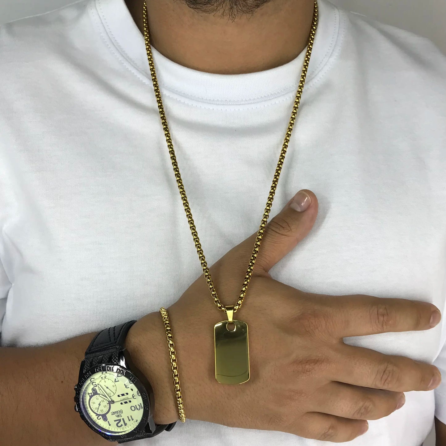 Combo veneciano con reloj en oro laminado