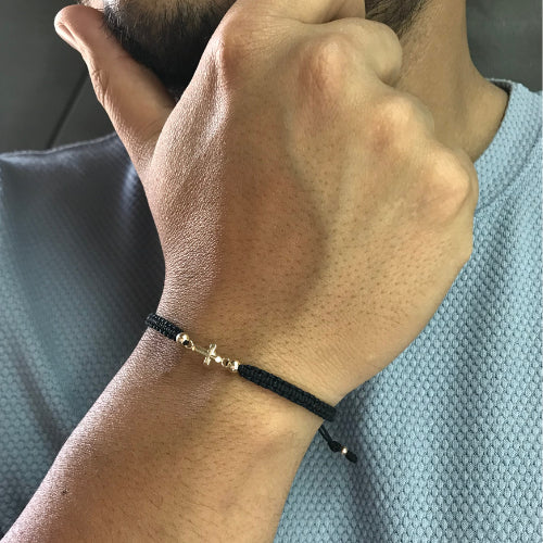 Manilla cruz mini oro laminado