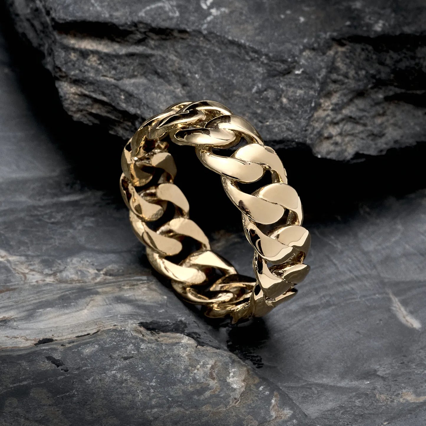 Anillo cubano en oro laminado
