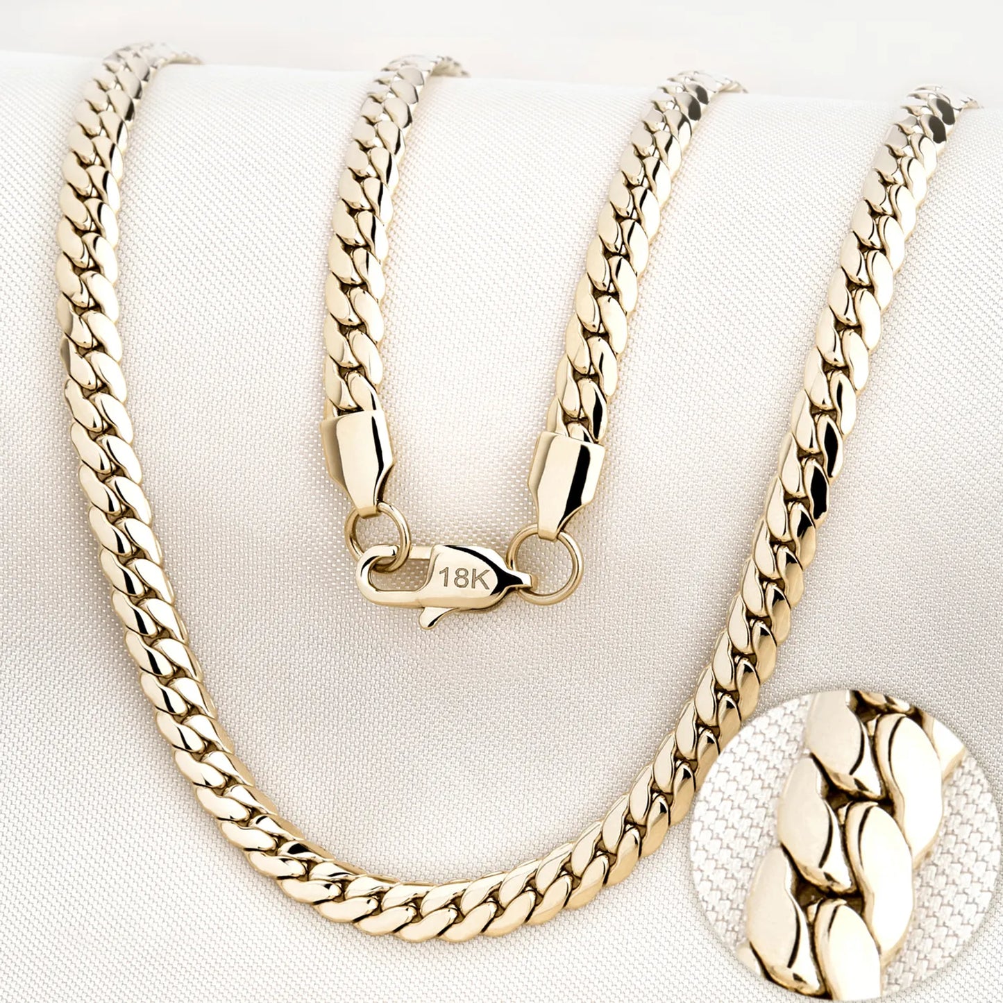 cadena serpiente oro laminado
