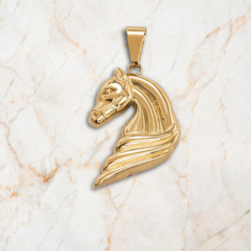 dije caballo oro laminado