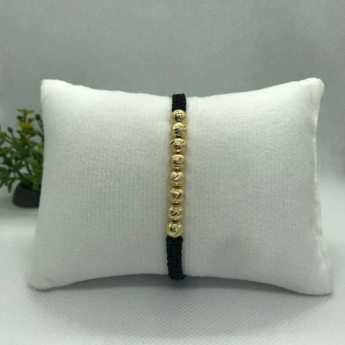 Manilla Tejida Italy Balín (6mm) en Oro Laminado 18k