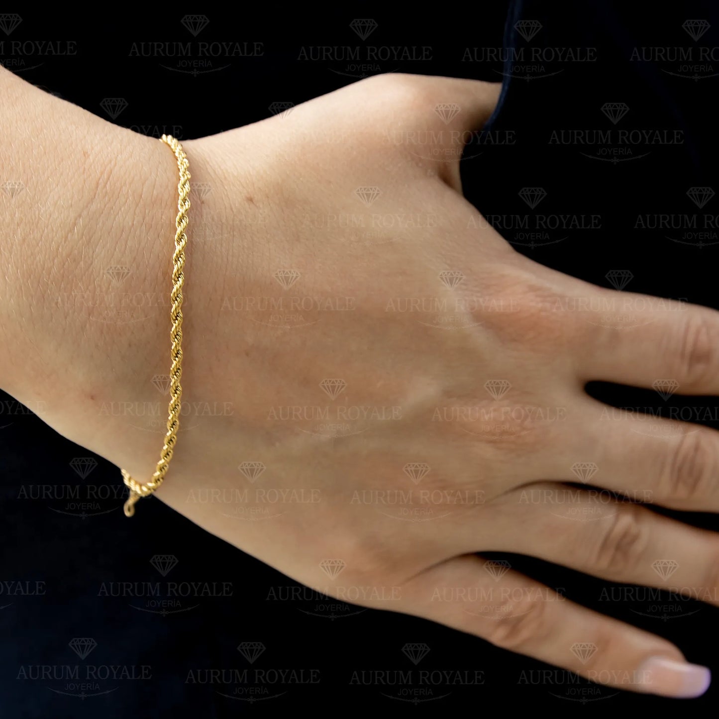 pulsera lazo oro laminado