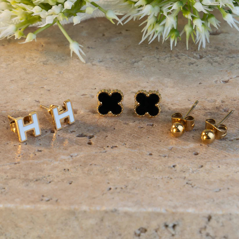 aretes en oro laminado