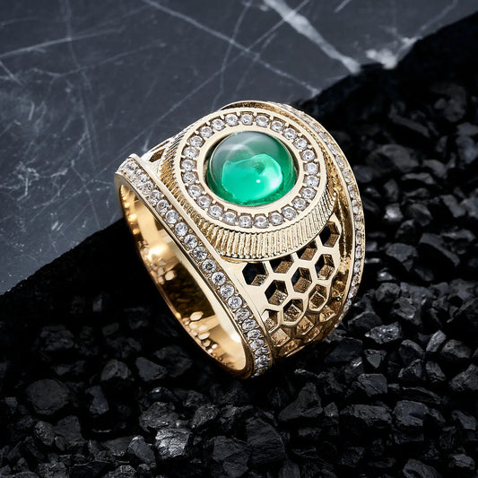 anillo panal ro laminado 18k