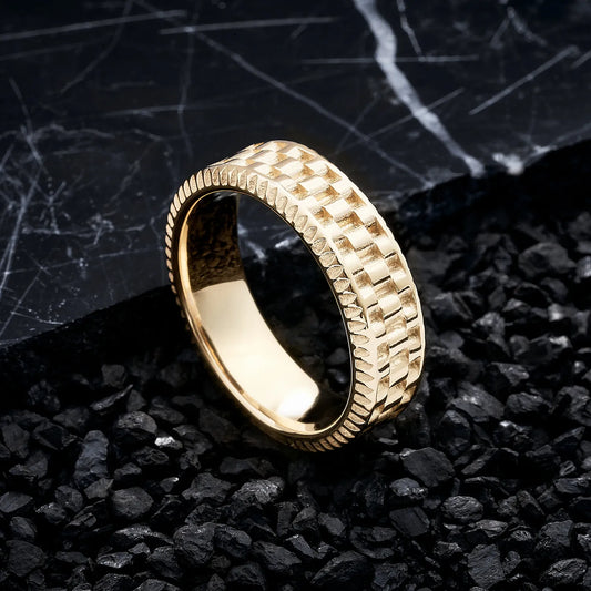 anillo esparta oro laminado 18k