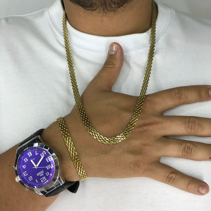 combo chino mas reloj en oro laminado