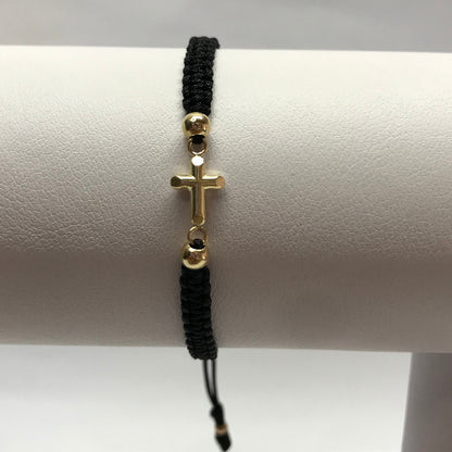Manilla cruz  mini oro laminado