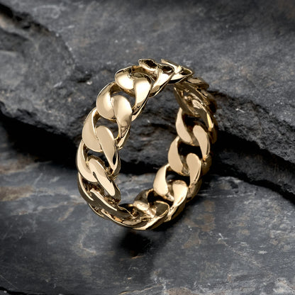 anillo cubano oro laminado 18k