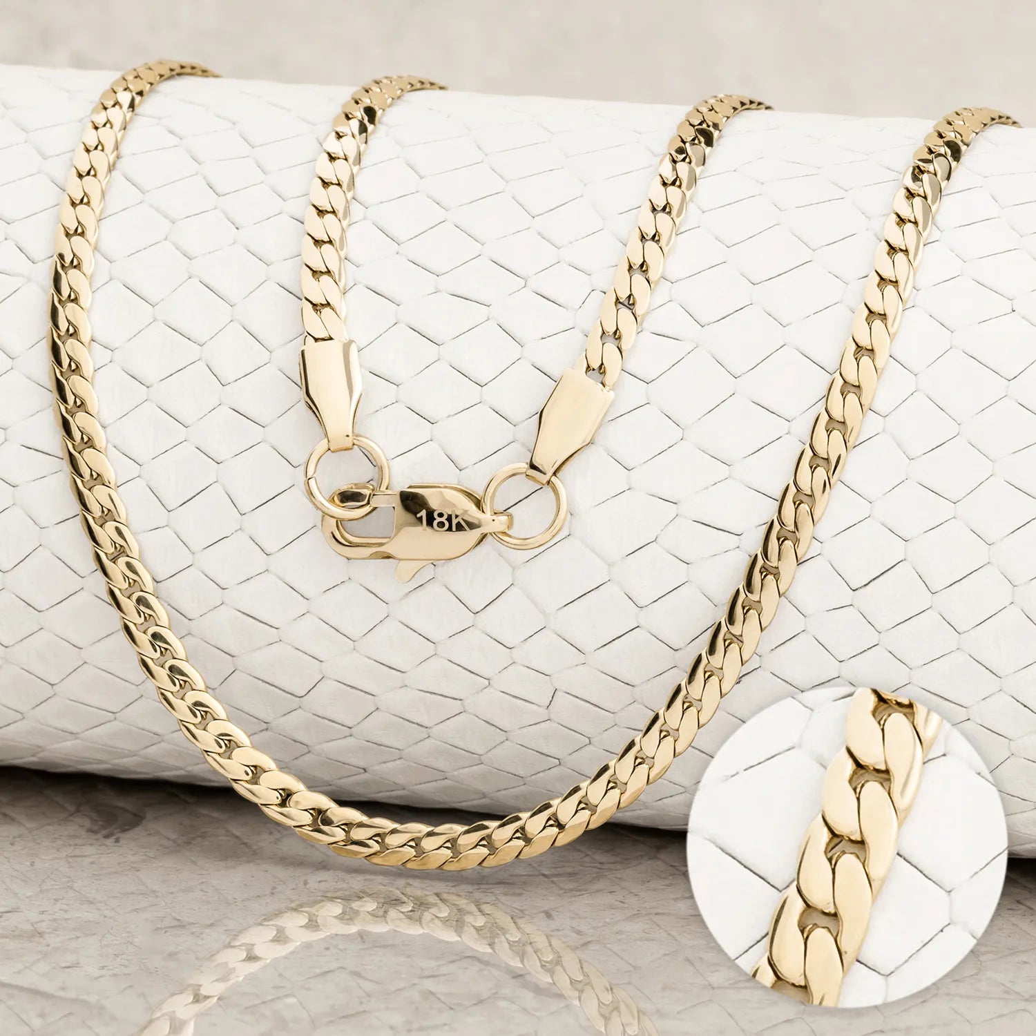 cadena serpiente oro laminado