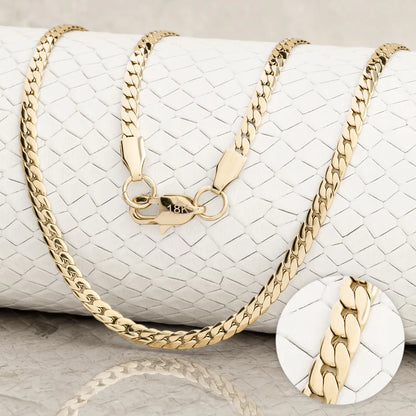 cadena serpiente oro laminado