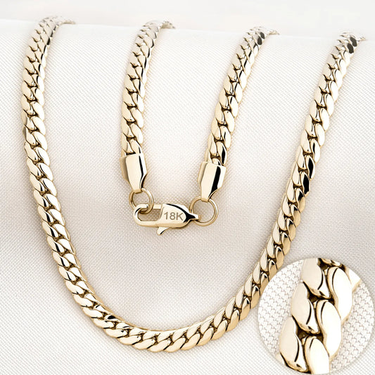 cadena serpiente oro laminado
