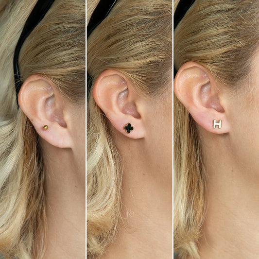 aretes en oro laminado