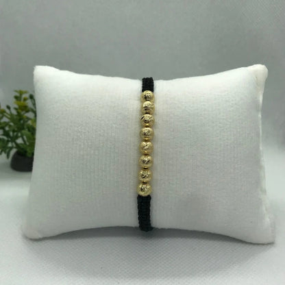 Manilla Tejida Italy Balín (6mm) en Oro  Laminado 18k