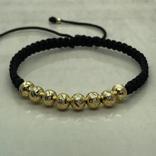 Manilla Tejida Italy Balín (6mm) en Oro  Laminado 18k