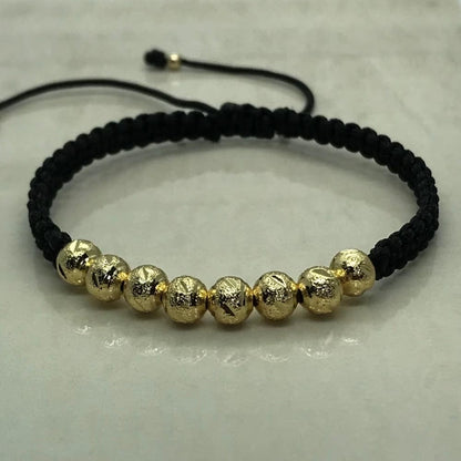 Manilla Tejida Italy Balín (6mm) en Oro  Laminado 18k