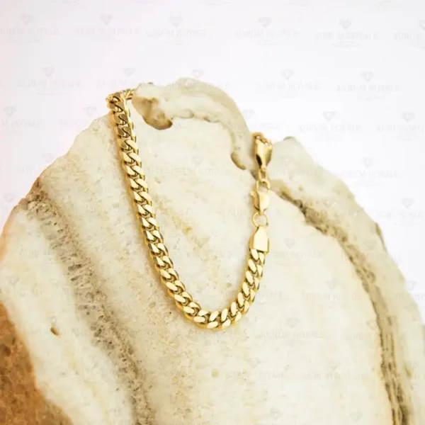 Pulsera cubana oro laminado