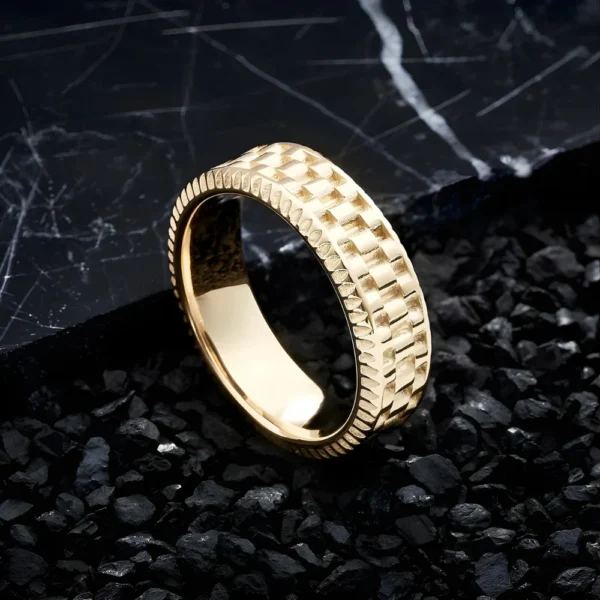 Anillo Esparta en oro laminado para hombre