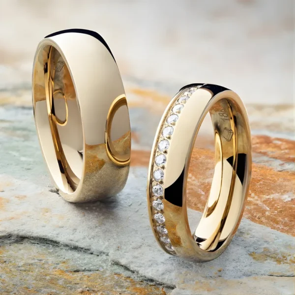 Argollas de matrimonio Greta en oro laminado