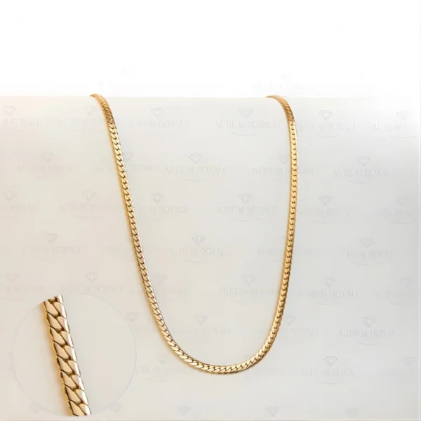 CADENA ORO LAMINADO ROSA CUELLO HOMBRE