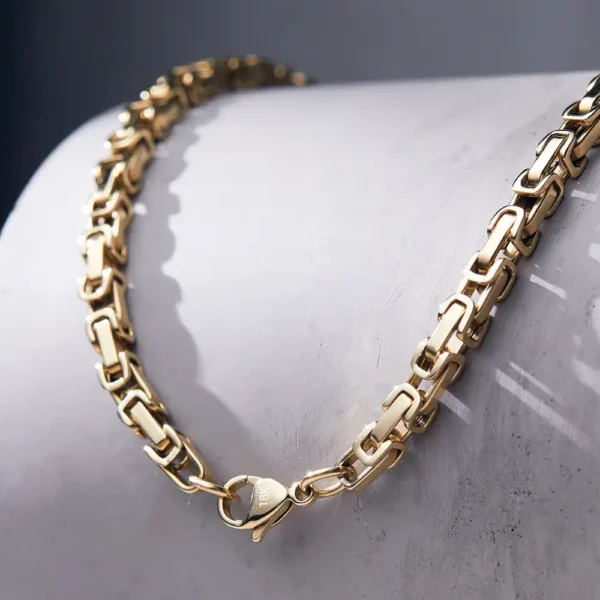 Cadena rustica oro laminado