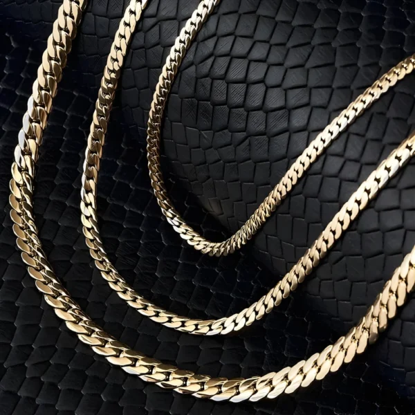 Cadena tejido serpiente oro laminado colombia