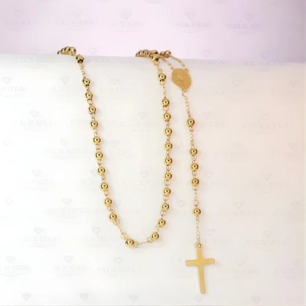 Camándula en oro laminado para mujer