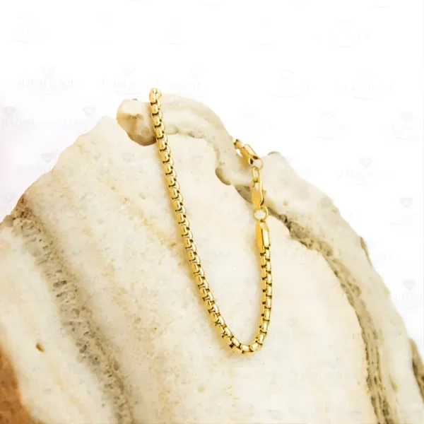 Pulsera tejido veneciano oro laminado hombre
