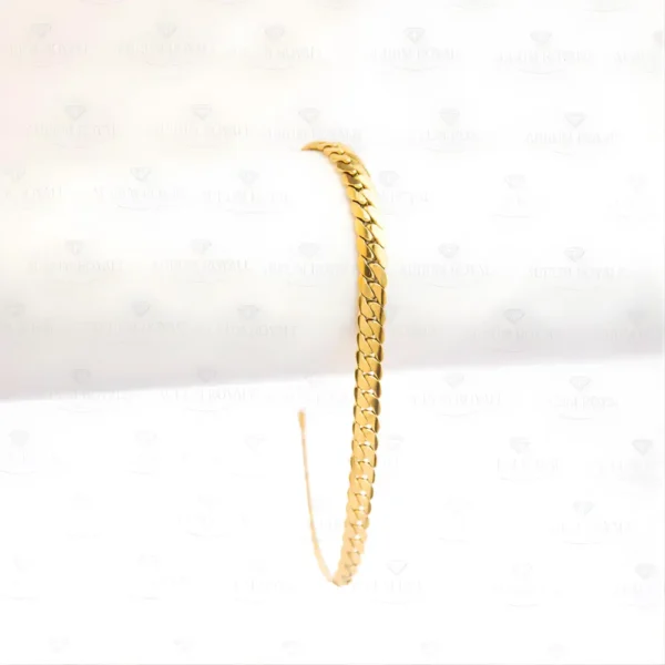 Pulsera tejido serpiente oro laminado