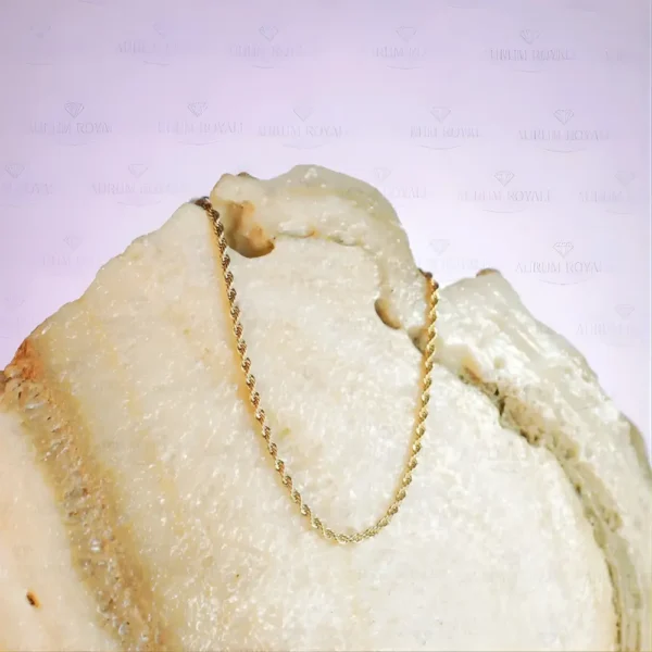 Pulsera lazo oro laminado para mujer