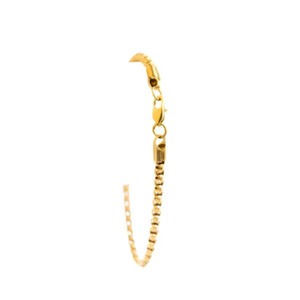 Pulsera tejido veneciano oro laminado hombre