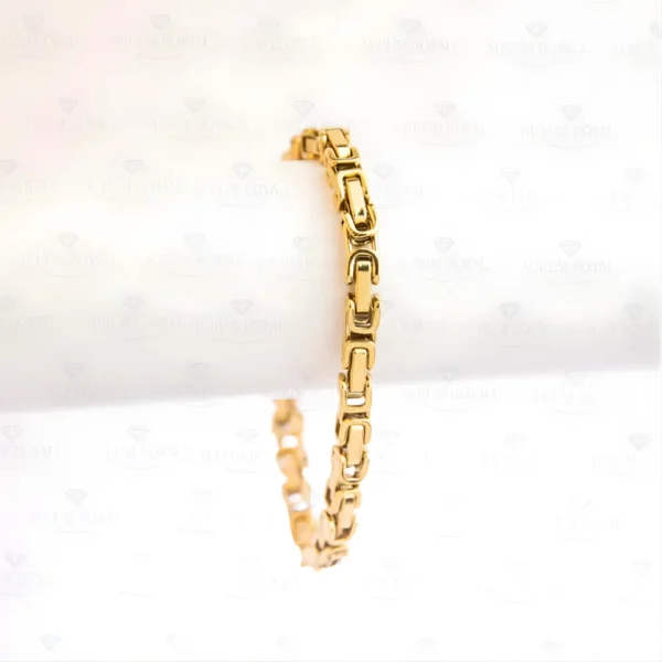 Pulsera grano de cafe oro laminado hombre