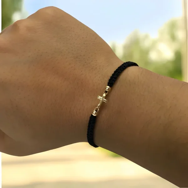 Manilla cruz desvastada balin liso para hombre/mujer