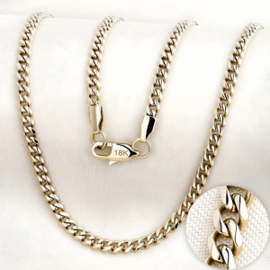 Cadena cubana oro laminado