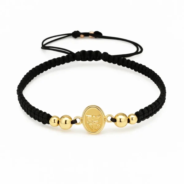 Manilla San miguel arcángel en oro laminado