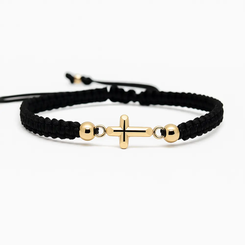 Manilla cruz devastada en oro laminado