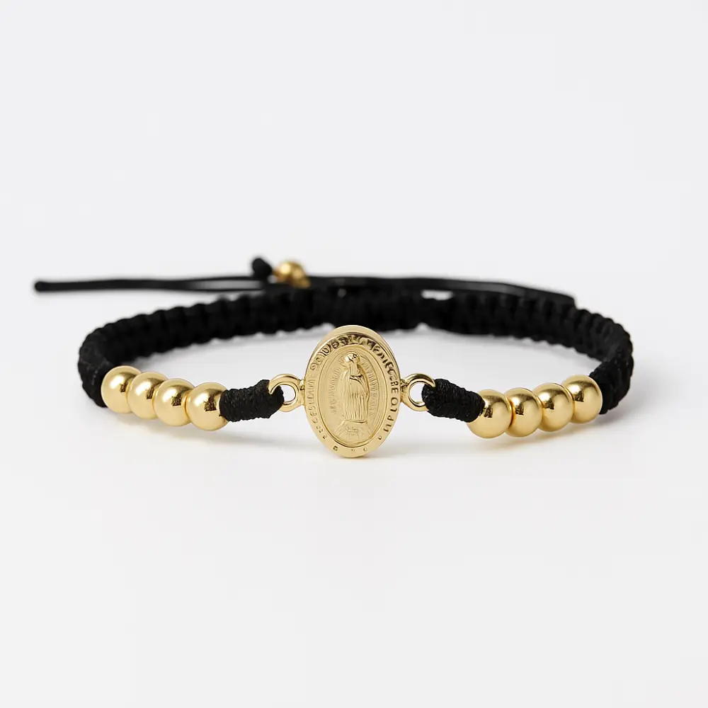 Manilla virgen de Guadalupe oro laminado