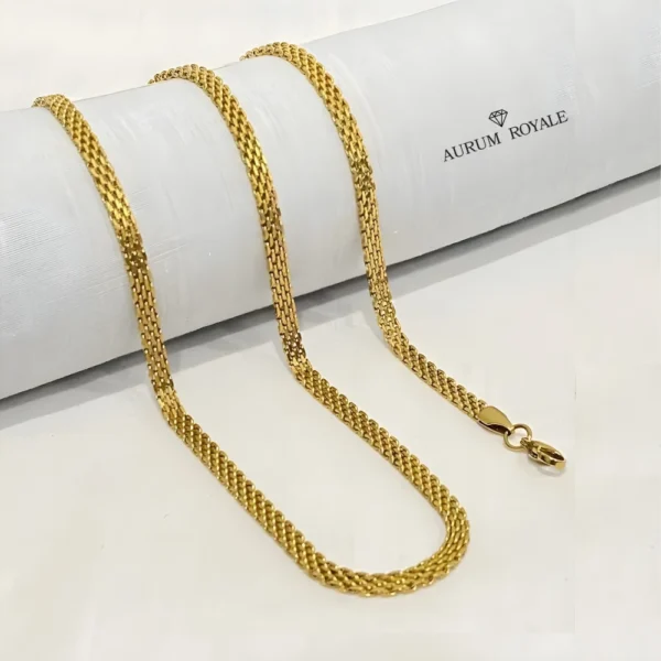 cadena tejido chino oro laminado (mujer)
