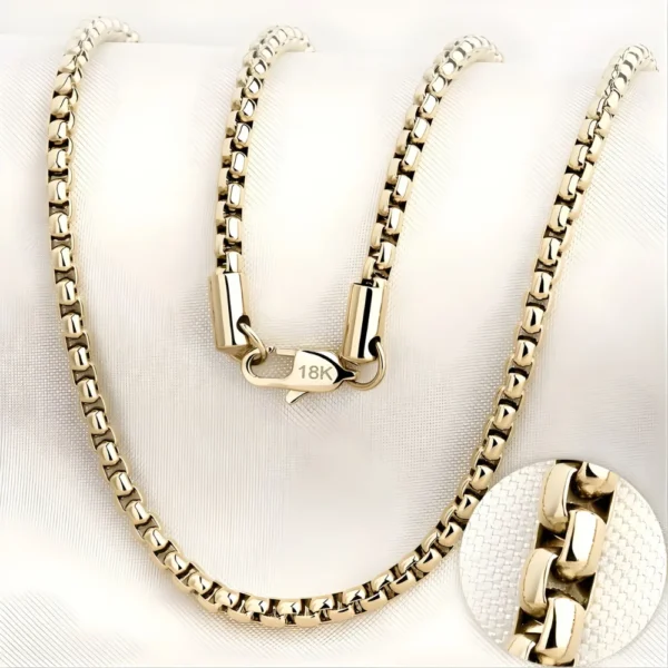 cadena tejido veneciano oro laminado hombre