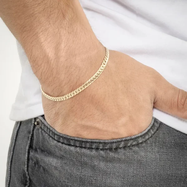 pulsera Grabada oro laminado