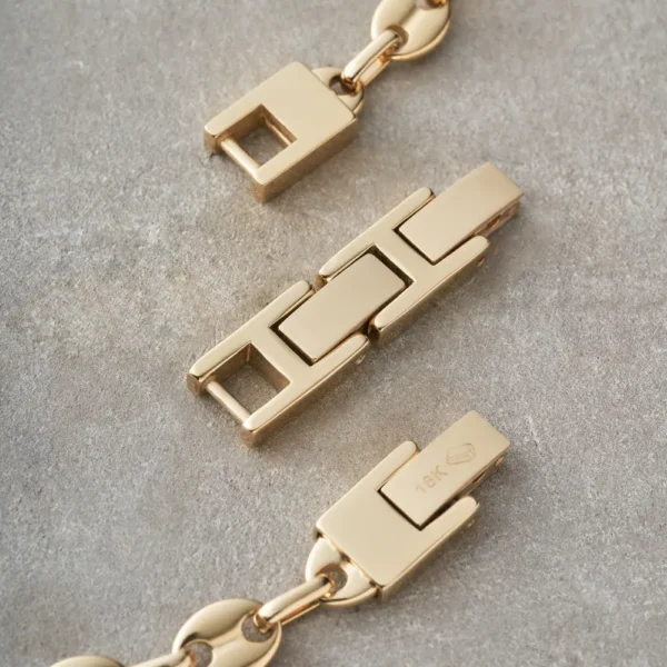 Pulsera grano de café en oro laminado 18K para hombre