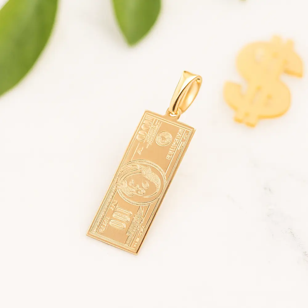 dije dolar en oro laminado billete de 100 dolares